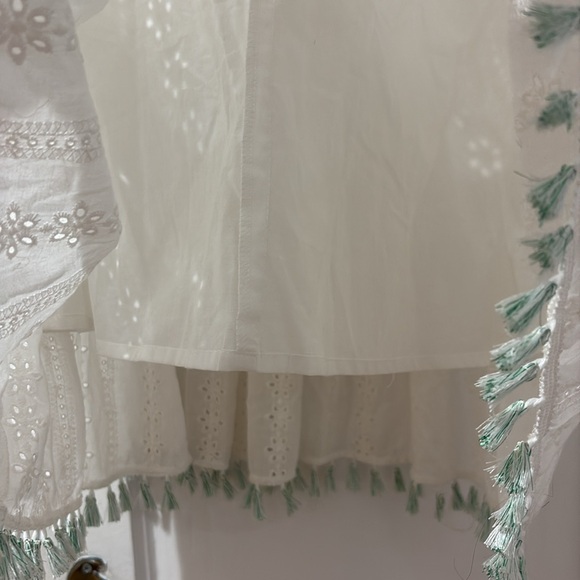POL Elegant eyelet White summer Dress with tassels - Picture 9 of 9